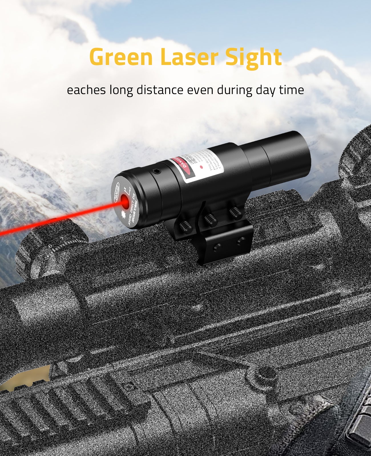 4-16x50AO Rifle Scope with Laser Sight Combo