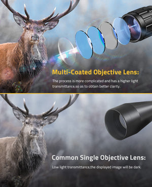 Tactical Rifle Scope with Multi-coated Objective Lens