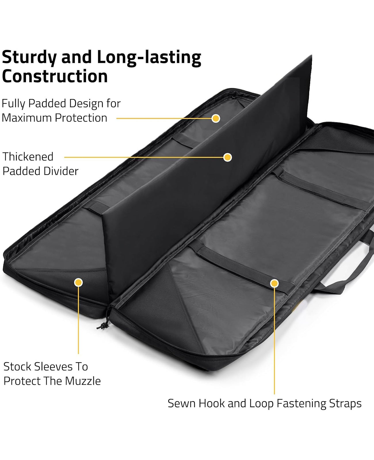 EZshoot 42" Soft Rifle Case Double Long Gun Bag for Outdoor Hunting Shooting