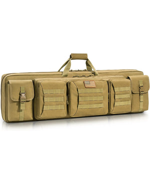 EZshoot 42 Inches Soft Rifle Case Double Long Gun Bag for Outdoor Hunting Shooting