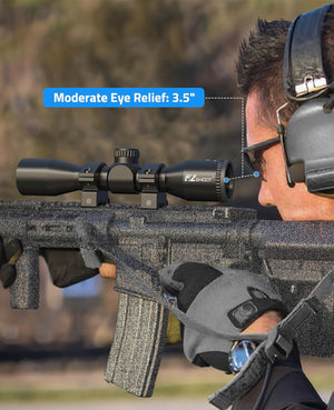 Moderate Eye Relief of EZshoot Best Rifle Scope for Hunting and Shooting