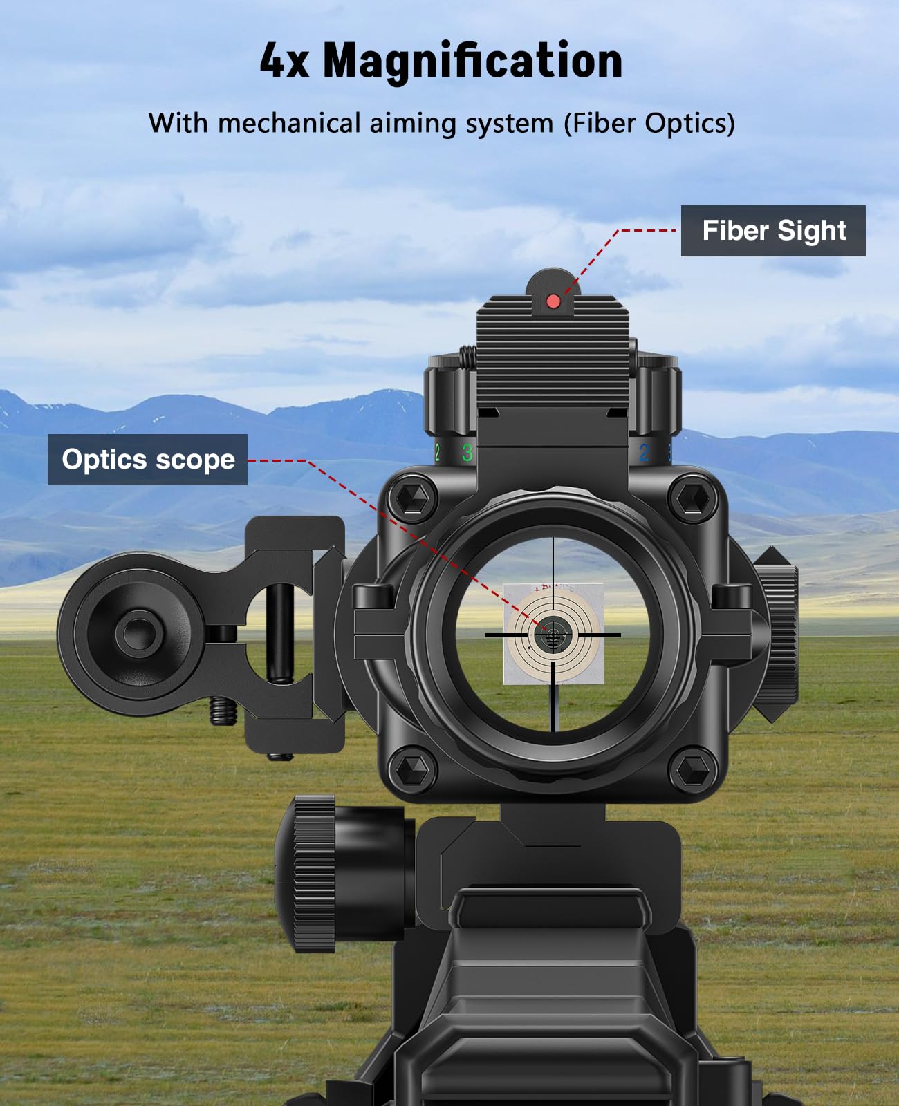 EZshoot Rifle Scope for AR-15 with 4x Magnification