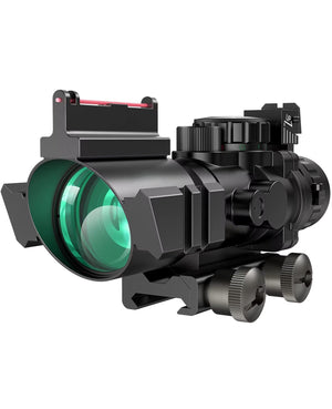EZshoot 4x32 Triple Illuminated Scope with Fiber Optic Sight