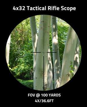 Field of View of 4x32 Tactical Rifle Scope