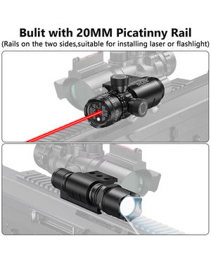 Rifle Scope Bulit with 20MM Picatinny Rail on the Two Sides