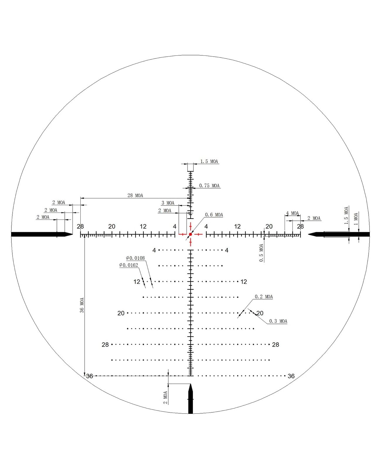 FFP MOA Glass-etched Reticle of EZshoot Best Scope for AR-15 Shooting and Hunting