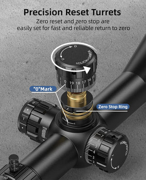 EZshoot Best Rifle Scope with Precision Reset Turrets for Zero Reset and Zero Stop
