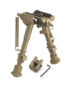 EZshoot Best Picatinny Bipod with Adjustable Spring Return - Flat Dark Earth Color
