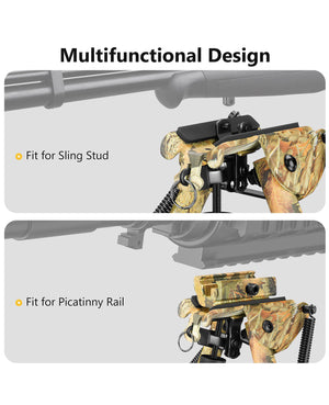Multifunctional Design of EZshoot Best Bipod for Sling Stud and Picatinny Rail