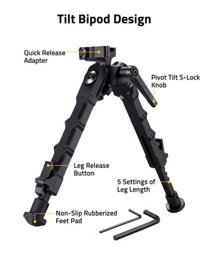 Tilt Bipod Design of the Best Shooting Rest - EZshoot Stable Bipods