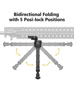 EZshoot Stable Bipods with Bidirectional Folding - 5 Posi-lock Positions