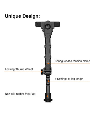 Unique Design of EZshoot Adjustable Rifle Bipod for Shooting and Hunting
