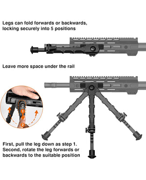 EZshoot 7.5-9 Inches Rifle Bipod Adjustable Compatible with M-Rail