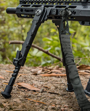 EZshoot Best Rifle Bipod Combo with Two Point Sling - For AR-15 Shooting and Hunting