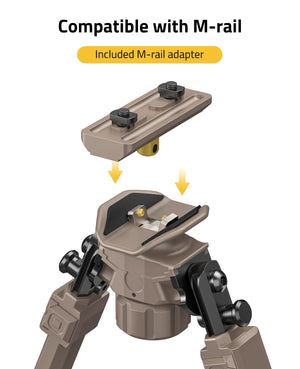 EZshoot Best Bipod for AR-15 - Rifle Bipod with Adapter Compatible with M-rail