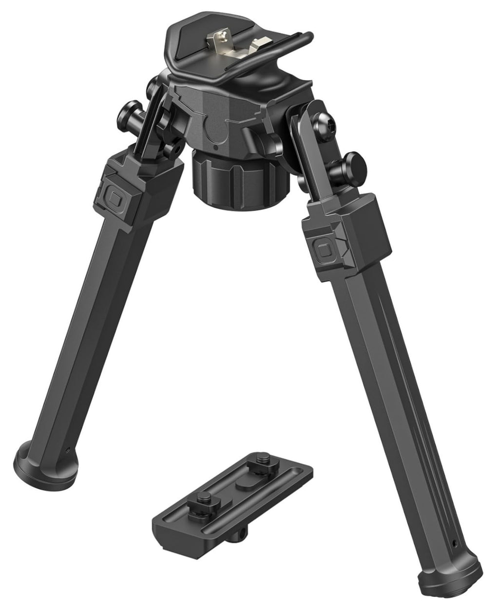 EZshoot 7.7-10.6 Inches Adjustable Rifle Bipod with Adapter for AR-15 Hunting - Black Color