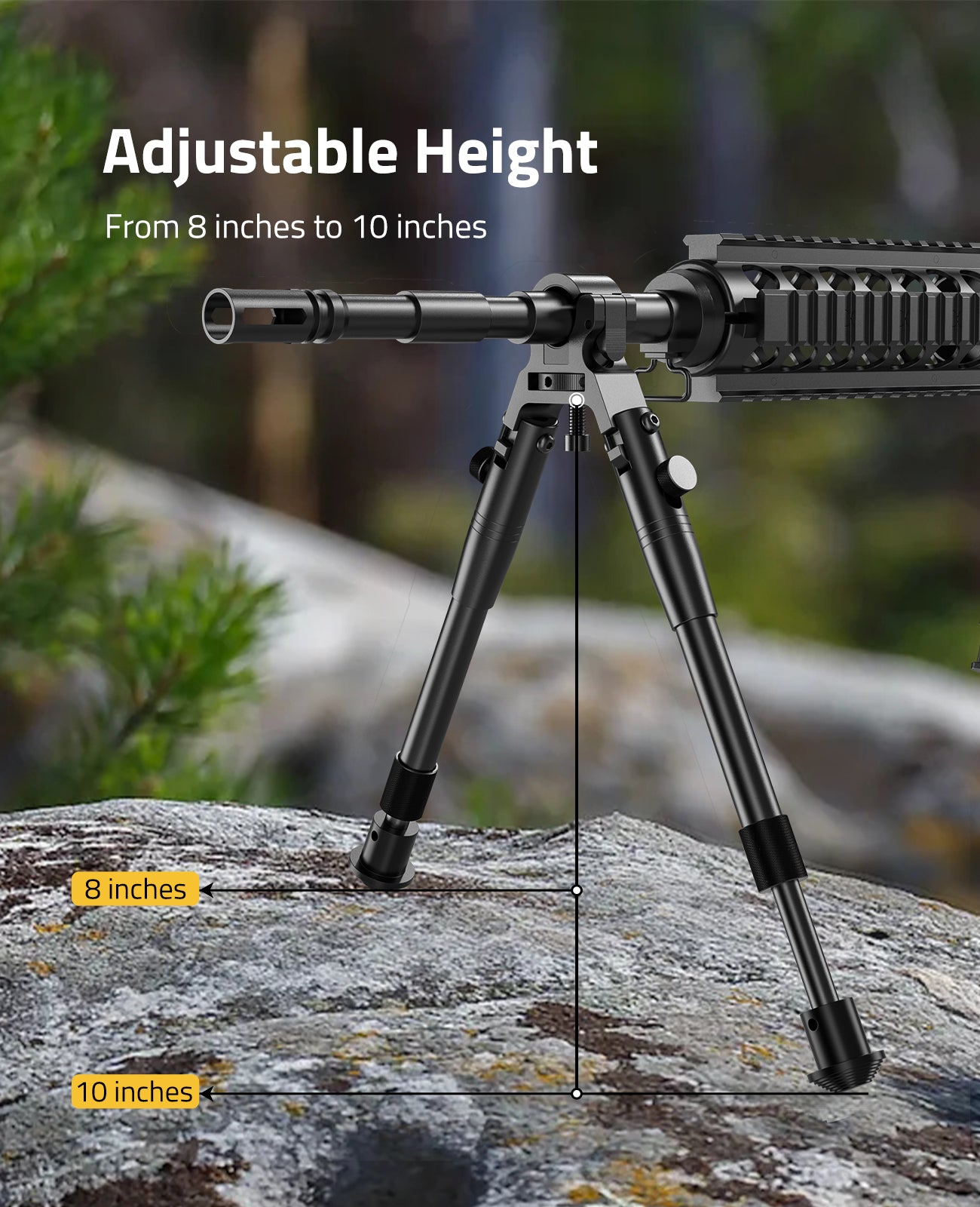 8-10 Inches Adjustable Height Bipod