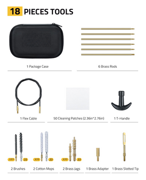 EZshoot caliber cleaning kit, piecestools 177&.22