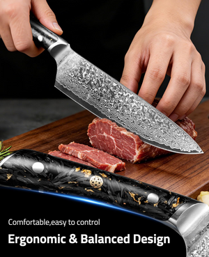 EZshoot 8-inch chef's knife, comfortable,easy to control