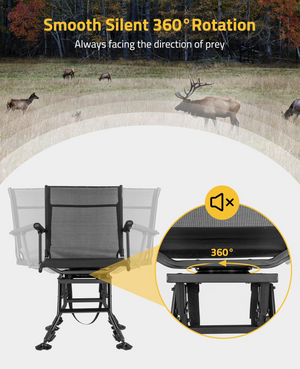 EZshoot hunting chairs, always facing the direction of prey