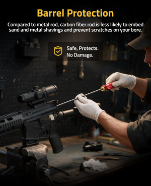EZshoot gun cleaning rod, barrelprotection safe,protects nodamage