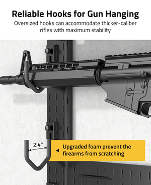 EZshoot All-In-One Gun Rack, reliable hooks for gun hanging Compact Gun Rack