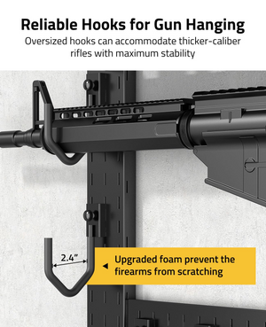 EZshoot All-In-One Gun Rack, reliable hooks for gun hanging Multi-Layer Gun Rack