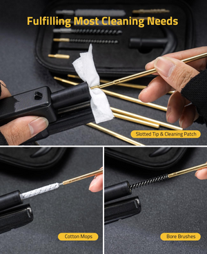 EZshoot cal cleaning kit, fulfilling most cleaning needs slotted tip&cleaningpatch 177&.22