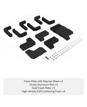 EZshoot Pistol Rack, foam plate with polymer sheet x2 6 Slots