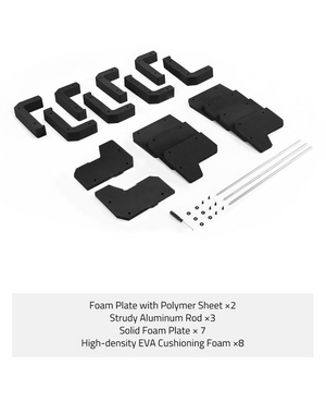 EZshoot Pistol Rack, foam plate with polymer sheet x2 8 Slots