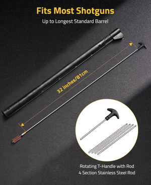 EZshoot Gauge Stainless Steel Rod Case, rotating t-handle with rod