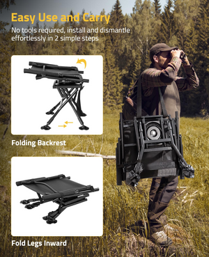 EZshoot Blind Chair, no tools required, install and dismantle