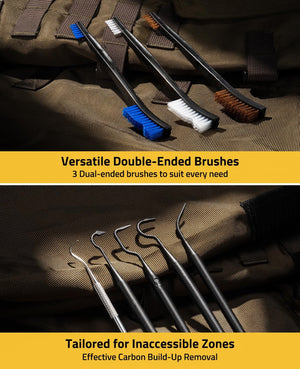 EZshoot Rifle Cleaning Rod, versatiledouble-ended brushes