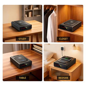 EZshoot Clock Safe, study closet table