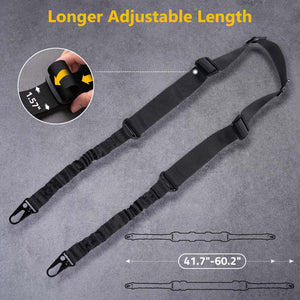 EZshoot Adjustable Two Point Sling with 2 Pack Anti-Rotation Sling Swivels