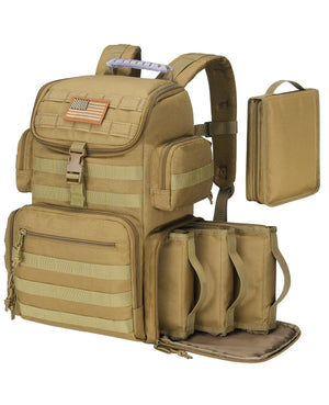 EZshoot Tactical Range Backpack in tan