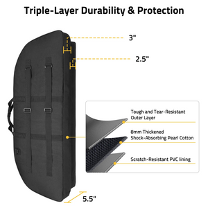 EZshoot arrow case, triple-layer durability & protection tough and tear-resistant in black