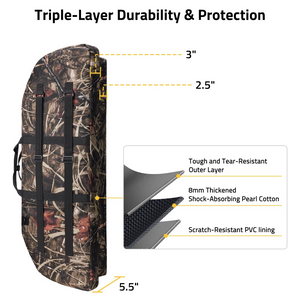 EZshoot arrow case, triple-layer durability & protection tough and tear-resistant in camo