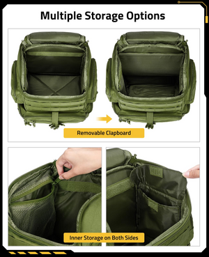 EZshoot Capacity Backpack, multiple storage options removableclapboard in army green