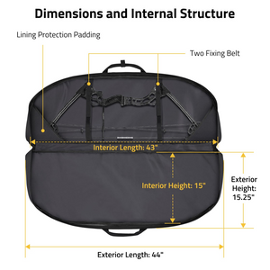 EZshoot Arrow Archery Case, height in black