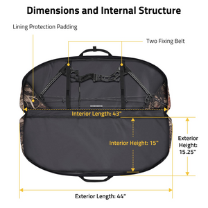 EZshoot Compound Bow Case, height exterior length: 44" in camo
