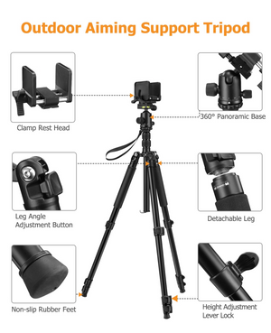EZshoot Adjustable Tripod, adjustment button height adjustment