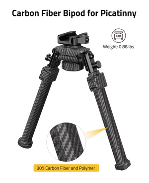 EZshoot Rifle Quick Release, carbon fiber bipod for picatinny