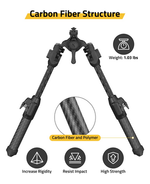 EZshoot Quick Release, increase rigidity resistimpact high strength M-rail Bipod