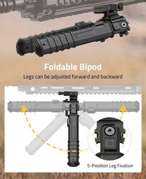 EZshoot Quick Release, foldable bipod legs can be adjusted forward and backward Quick Release Picatinny Bipod