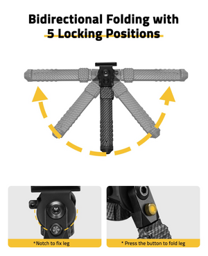 EZshoot 8 to 11, *press the button to fold leg