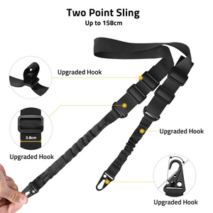 EZshoot Having both bipod, two point sling up to upgraded hook