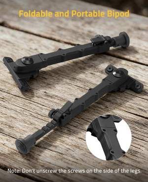 EZshoot Inches Bipod, foldable and portable bipod in black