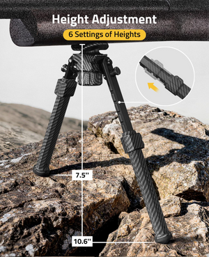 EZshoot Bipods, height adjustment