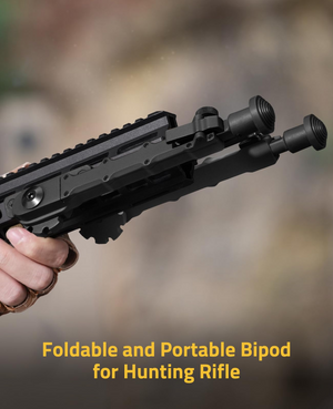 EZshoot Inches Bipod, foldable and portable bipod in black